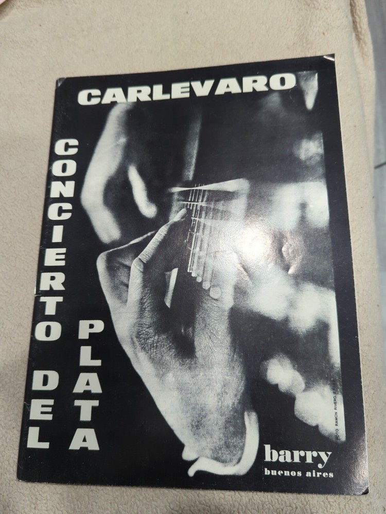Carlevaro Concierto Del Plata For Classical Guitar And Orchestra 70 Pages Book