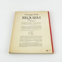 Giuseppe Verdi Requiem Full Score Dover 1978 Paperback 9×12 Complete