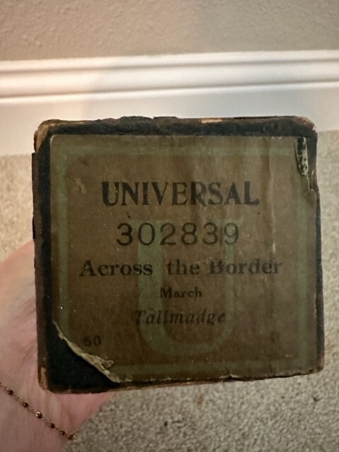 Universal Word Player Piano Roll 302839 Across the Border March TX