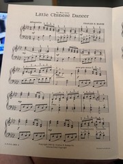 P 1947 9×12 Exotic Instrumental Sheet Music LITTLE CHINESE DANCER Charles Marsh