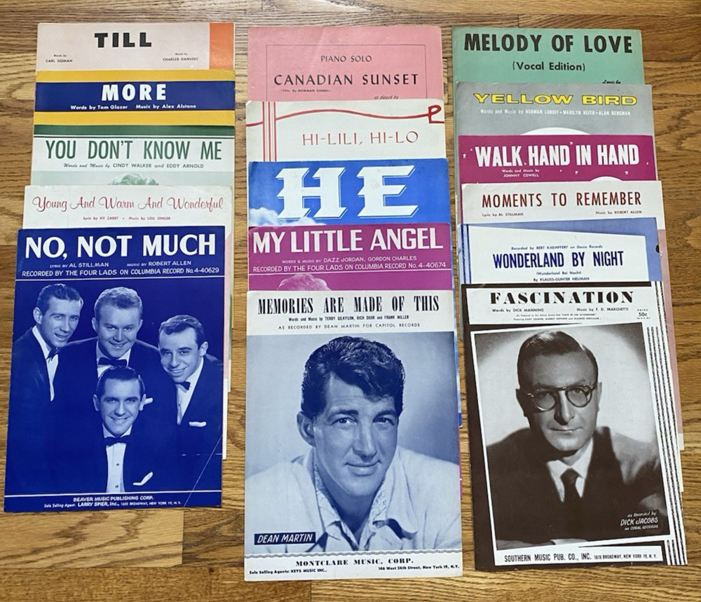 Vintage 1950&rsquo;s Memories Are Made Of This Yellow Bird Till Sheet Music Lot 16
