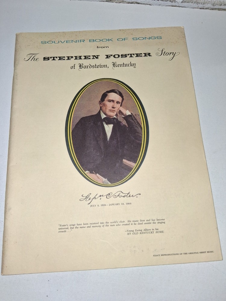 The Stephen Foster Story Souvenir Book of Songs Repros of Original Sheet Music