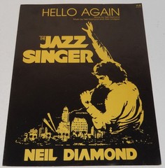 Neil Diamond Hello Again Sheet Music 1981 The Jazz Singer Movie Piano Vocal Gtr