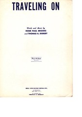 TRAVELING ON Piano Sheet Music UKE TABS Chord Symbols, Lyrics 1951