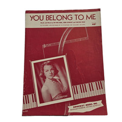 You Belong To Me 1952 Sheet Music Jo Stafford Pee Wee King Redd Stewart Price