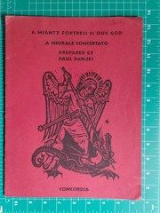 Vintage Sheet Music/Book A Mighty Fortress Is Our God A Chorale Concerto Bunjes