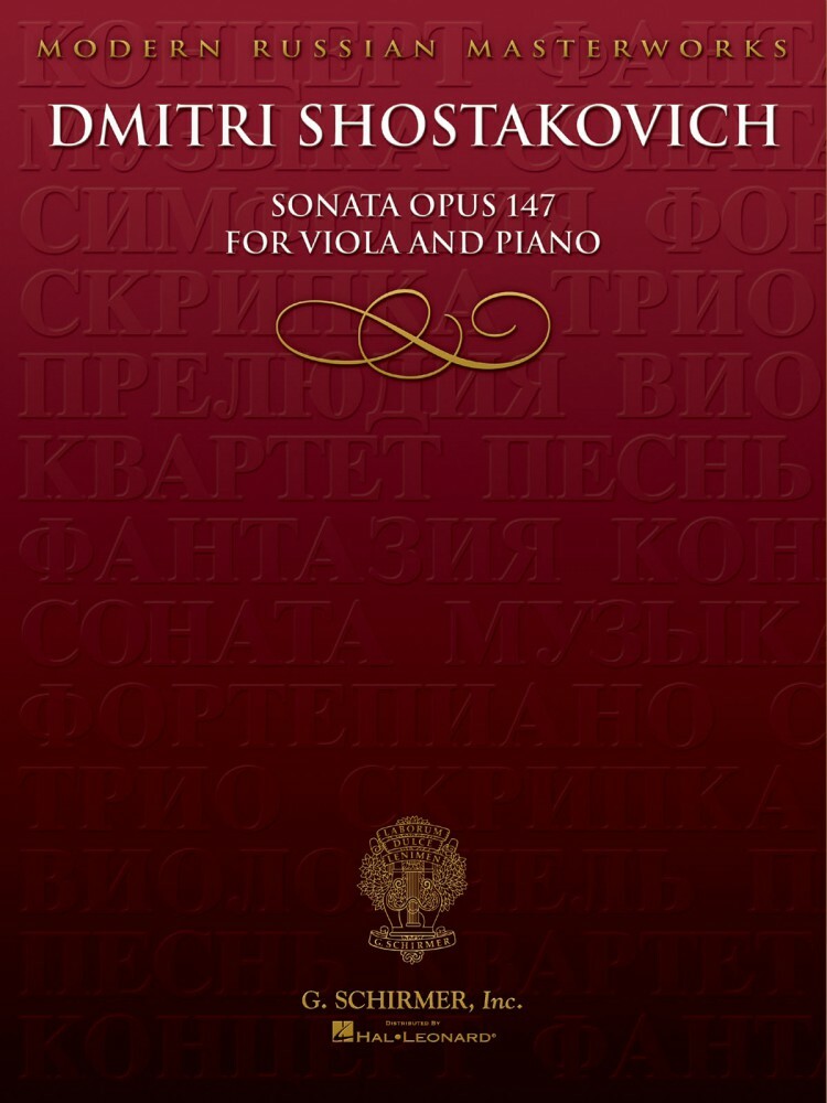 Sonata Op 147 Viola and Piano Sheet Music Shostakovich NEW 050335600