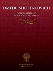 Sonata Op 147 Viola and Piano Sheet Music Shostakovich NEW 050335600