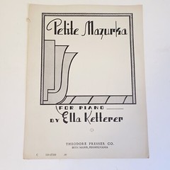 Vintage 1941 Petite Mazurka For Piano by Ella Ketterer Sheet Music
