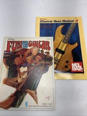 2- Mel Bay Guitar Instruction Books- Fun W/Guitar, Electric Bass Guitar 2
