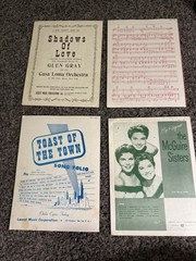 Lot of 22 Vintage Sheet Music 1940s-1950s Bing Crosby Pat Boone Standards