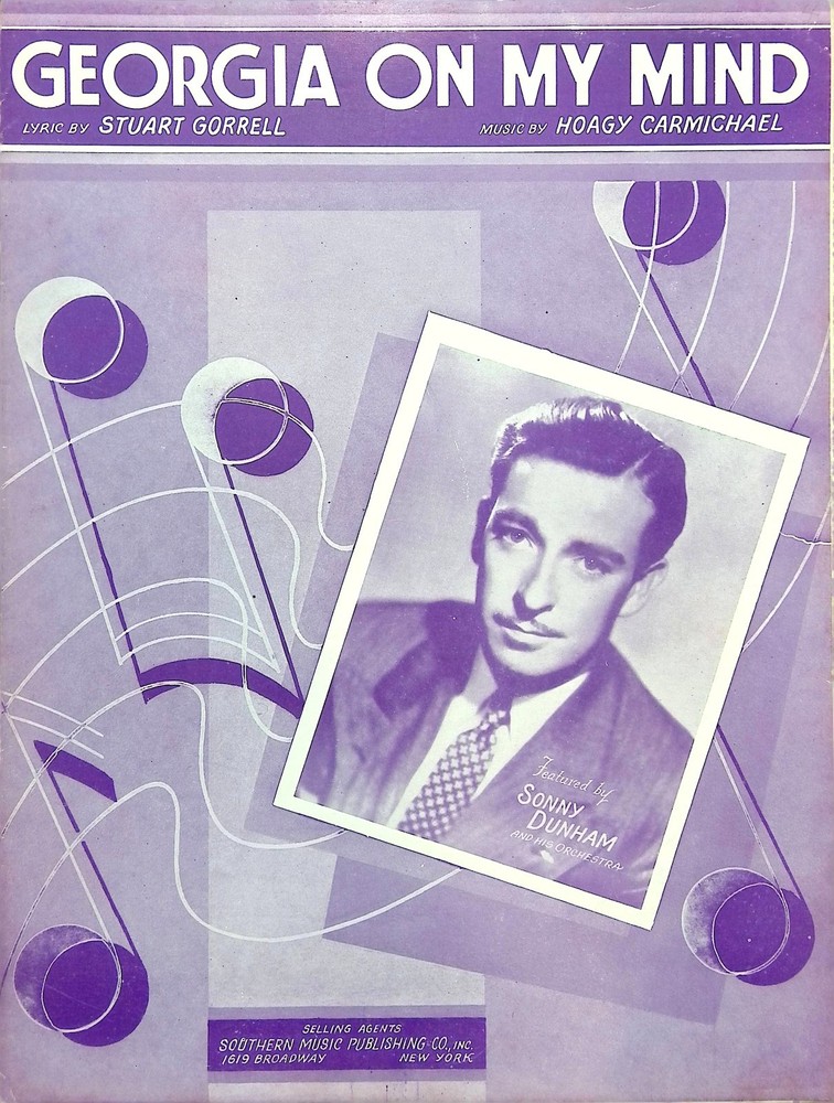 Georgia On My Mind Sheet Music Sonny Dunham Hoagy Carmichael Stuart Gorrell 1941