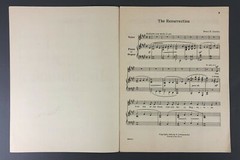 The Resurrection Sheet Music 1924 Piano Vocal Curran Sacred Religious Vintage