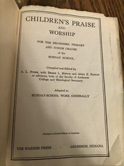 Children’s Praise And Worship Warner Press , Anderson Indiana Vintage 1928