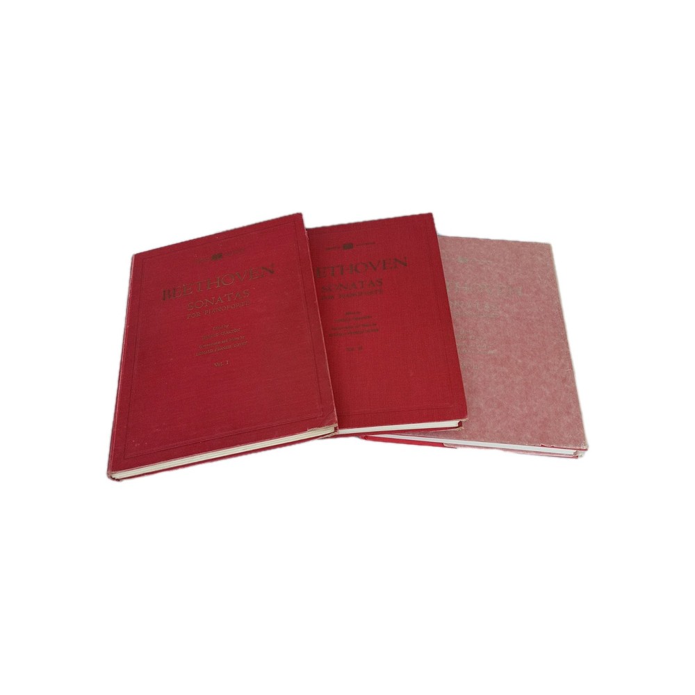 Vintage Beethoven Sonatas For Pianoforte Set of 3 Volumes Hardcover Books 1931