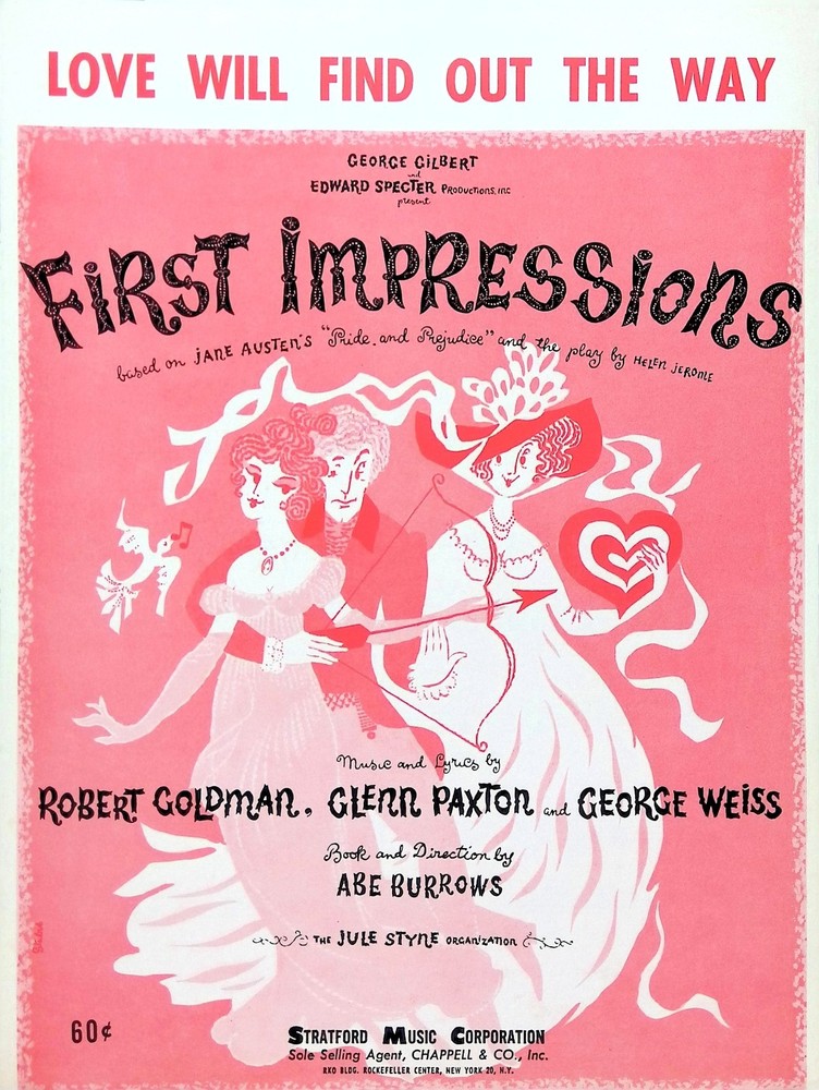Love Will Find Out The Way Sheet Music First Impressions 1959 Musical Flop Weiss
