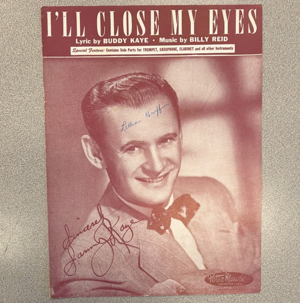 I’ll Close My Eyes Easy Listening Sheet Music Piano Solo Trumpet Sax Clarinet