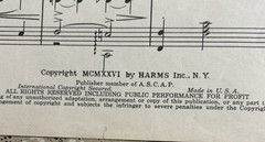 VTG Sheet Music 1926 ALL ALONE MONDAY FRED ASTAIRE RED SKELTON 3 LITTLE WORDS
