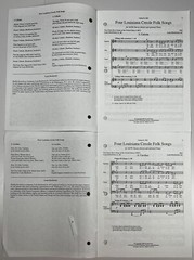 Four Louisiana Creole Folk Songs Louis Reichwein SATB Chorus Piano Sheet Music