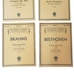 Schirmer’s Library Of Musical Classics Lot Of 4 Sheet Music Books For Violin