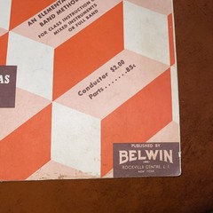 The Belwin Band Builder, Part 2. Bb Clarinet, 1953, GREAT VINTAGE MUSIC BOOK