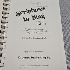 Lillenas Scriptures to Sing New & Old – Piano Song Book – Religious & Devotional