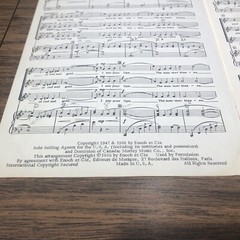Rare 1955 Vintage AUTUMN LEAVES by Joseph Kosma Song Two Part Chorus Music Sheet