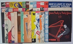 Lot of 40 Vintage 1930s Sheet Music Pieces All G or VG Pkg 2