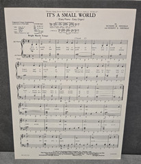 1963 Walt Disney&rsquo;s It&rsquo;s A Small World Sheet Music By Richard & Robert Sherman
