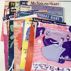 Vintage 1940s Sheet Music Mixed Lot of 50 Disney WWII Era Musicals Solos Rare