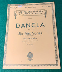 Sheet Music Dancla Op 89 Six Airs Varies For the Violin Piano Schirmer&rsquo;s