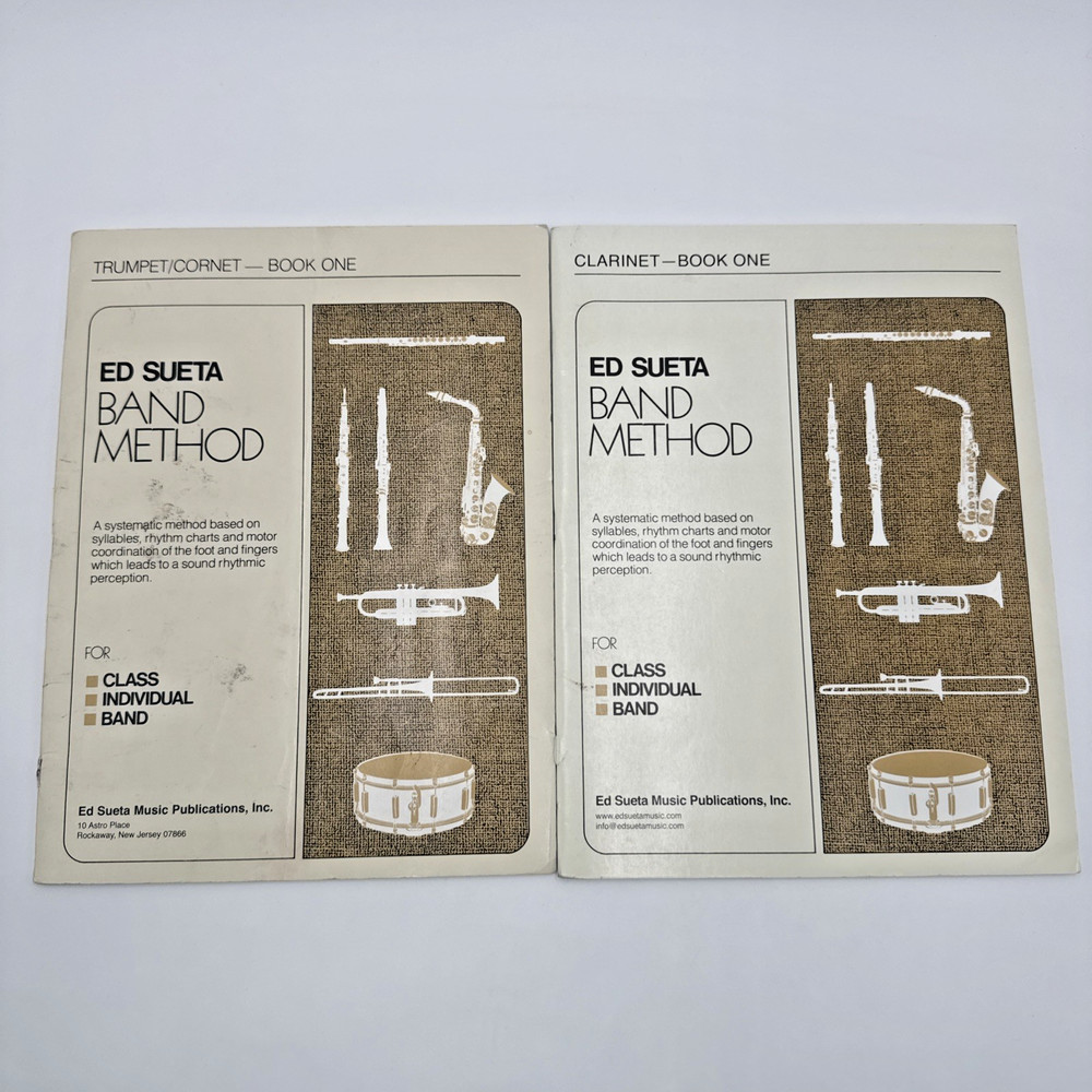 Lot of 2 ~ Band Method ~ Ed Sueta ~ Book One ~ Trumpet /Cornet/Clarinet