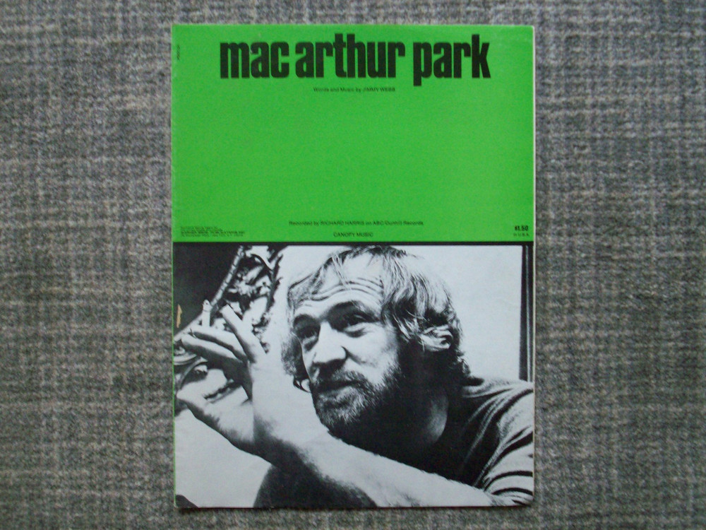 mac arthur park sheet music, vintage, circa 1973, words & music by Jimmy Webb