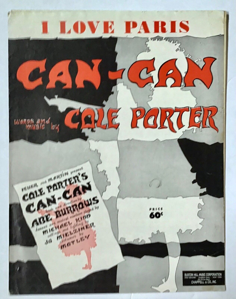 I Love Paris – 1958 sheet music from musical « Can-Can » by Cole Porter