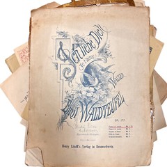 Lot 12 Pounds Vintage & Antique Sheet Music Crafting Mixed Media Art Timeworn