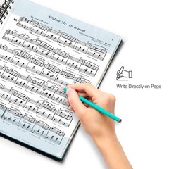 MECCALINE Sheet Music Folder (1 Pack, Black) – 40 8.5 x 11 inches, Black