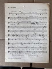 Jack Wagner All I Need Sheet Music Piano 1984 Yellowbrick Road Music USA 80-3