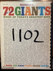 Hansen&rsquo;s 72 Giants New Music Today&rsquo;s Greatest Hits Piano Vocal Organ Guitar