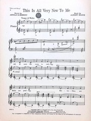 This Is All Very New To Me Sheet Music Plain And Fancy 1955 Musical Albert Hague