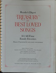 Reader&rsquo;s Digest Treasury of Best Loved Songs: 114 Family Favorites 1972 songbook