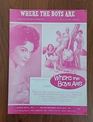 Where The Boys Are – Neil Sedaka Dolores Hart George Hamilton 1960 Sheet Music