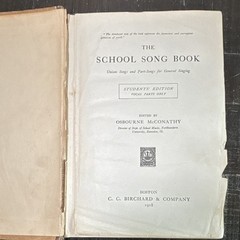 C. C. Birchard & Company The School Song Book Student&rsquo;s Edition Voice/Choir 1909