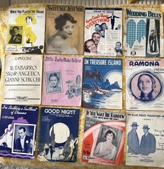 Lot of 12 Vintage Sheet Music – Movie Classical Show Tunes-Lot 1