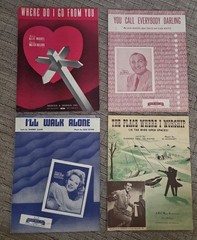 Vintage 1940 & 1950 Sheet Music Various Artists Various Publishing Musicals (14)