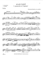 Dancla 6 Airs Varies Op 118 Sheet Music For Violin & Piano 1912 Fischer #L126