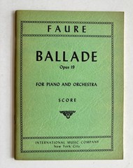 Lot of 2 Miniature Orchestra Scores by Gabriel Faure, Ballade and Requiem