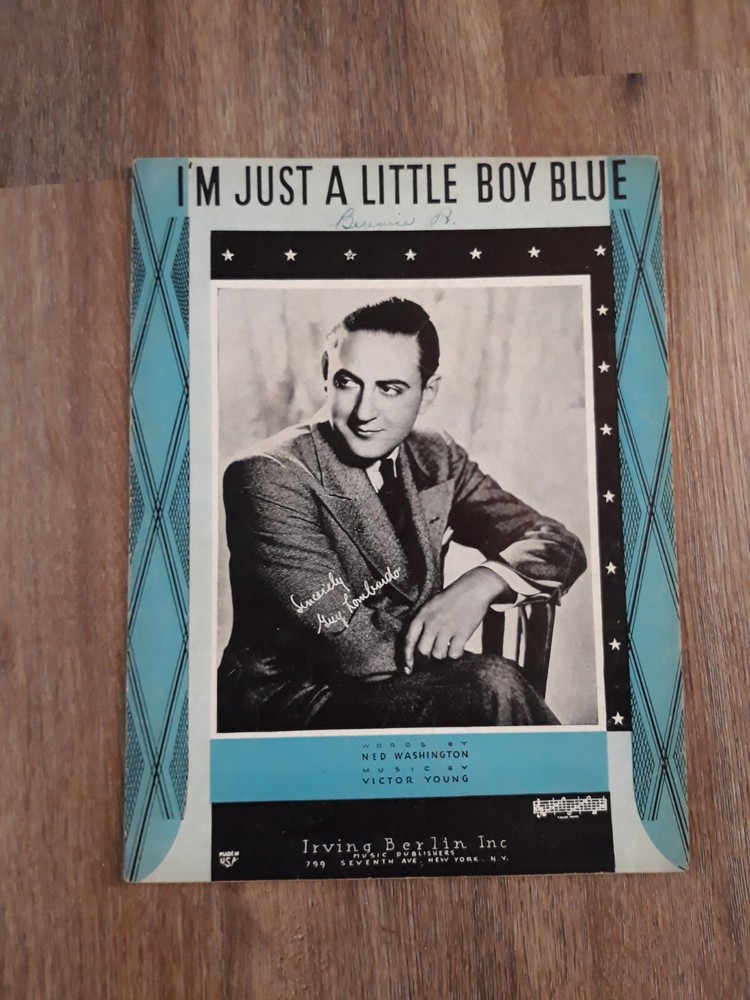 Guy Lombardo Cover Sheet Music I&rsquo;m Just A Little Blue Boy Irving Berlin Program