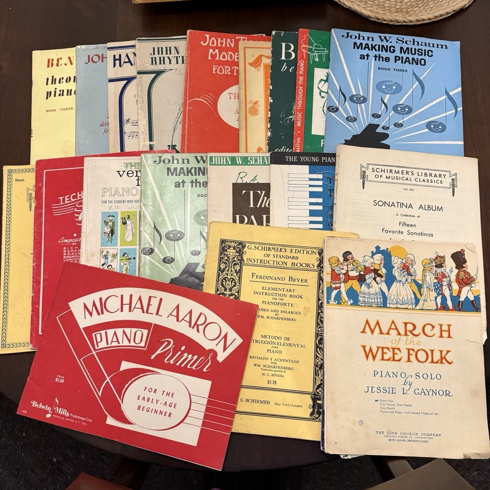 Lot Of 18 Vintage Piano Songbook Music Bundle + Sheet Music – Condition Varies