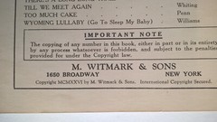 Witmark Choruses No. 6 Vol. 1 Female Four-Part Songs 1926 Sheet Music Songbook