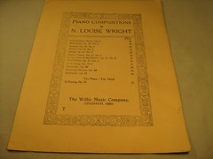 Vintage Sheet Music AT EVENING by N Louise Wright 1921 [Y35]